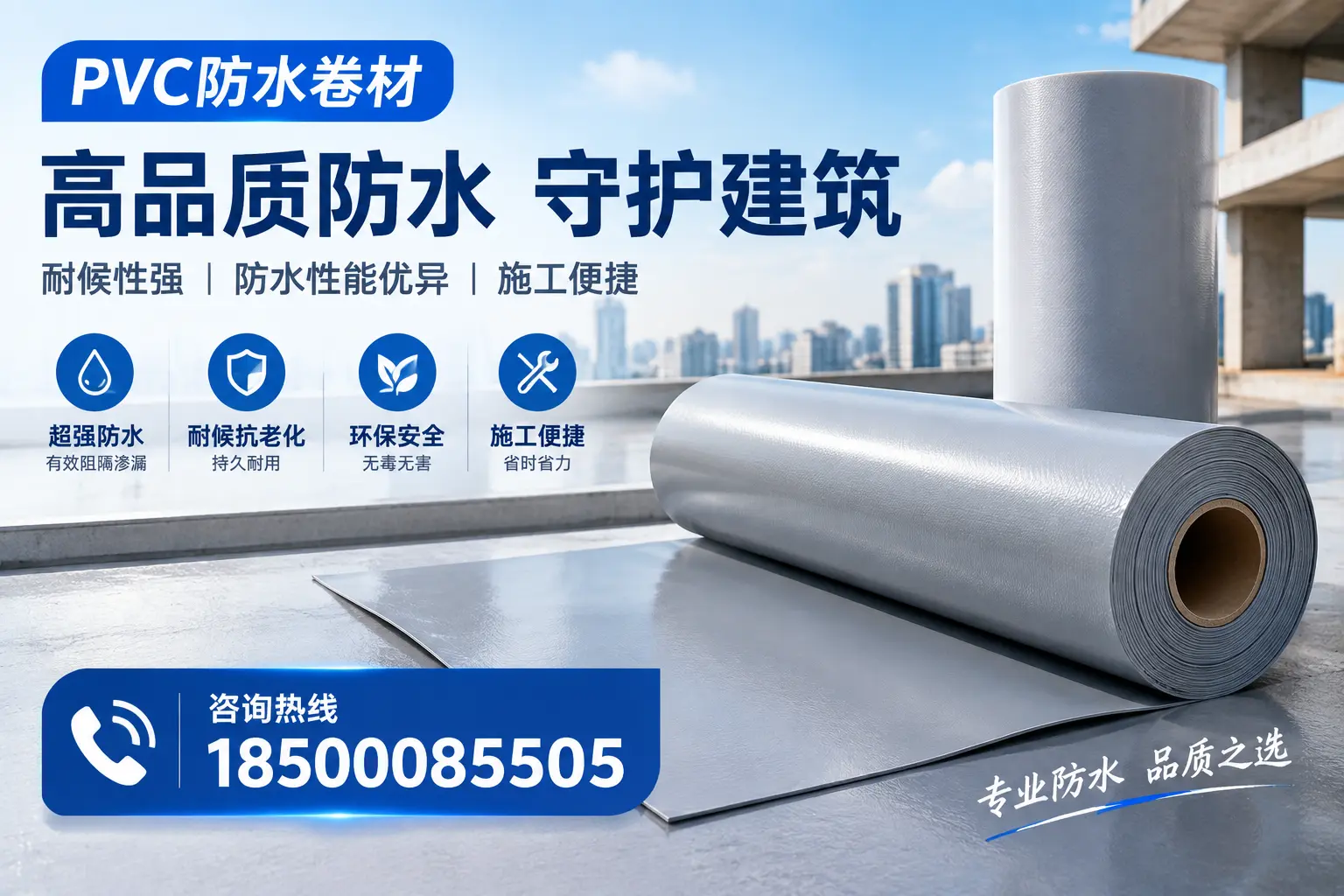 PVC防水卷材的防水效果评测,适合鄂州的科学依据